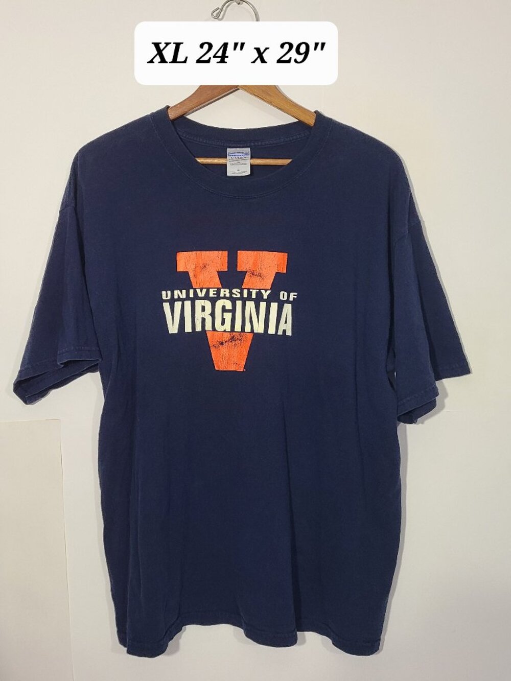 Vintage 90s Virginia Cavaliers Blue Faded XL T-Shirt